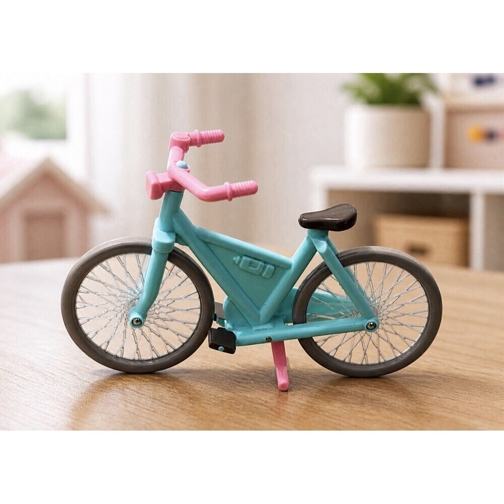Fisher Price Loving Family Dollhouse Bike Bicycle Blue Pink Outdoor Fun Rolls!